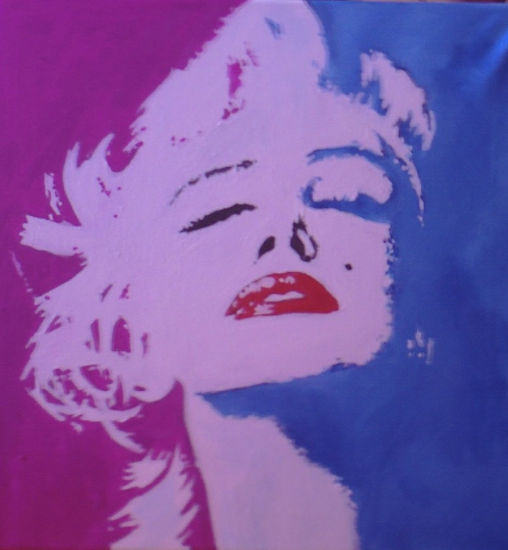 marilyn Acrylic Canvas Figure Painting