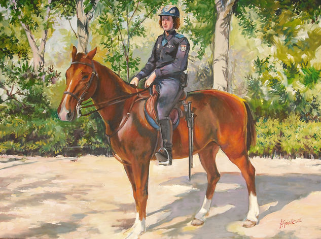 guardia a caballo Oil Canvas Others