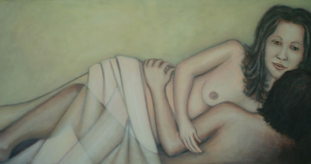 Desnudo, pintura a pedido ( maría paz Villagra, constitución, chile.