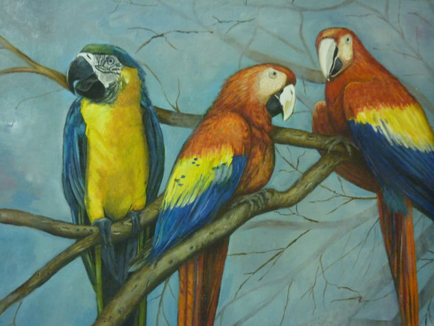 Guacamayas Oil Textile Animals