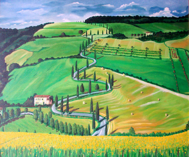 La Toscana Óleo Lienzo Paisaje