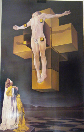 Recordando a Dali Oil Panel Figure Painting