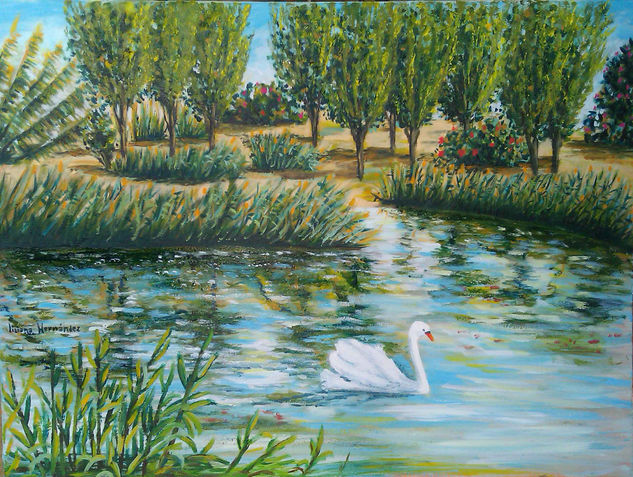 El ullal de L´alquería del Duc Oil Canvas Landscaping