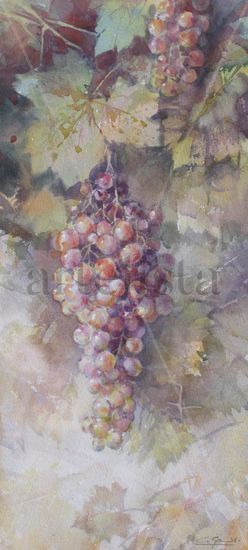 Uvas Watercolour Paper Still Life Paintings