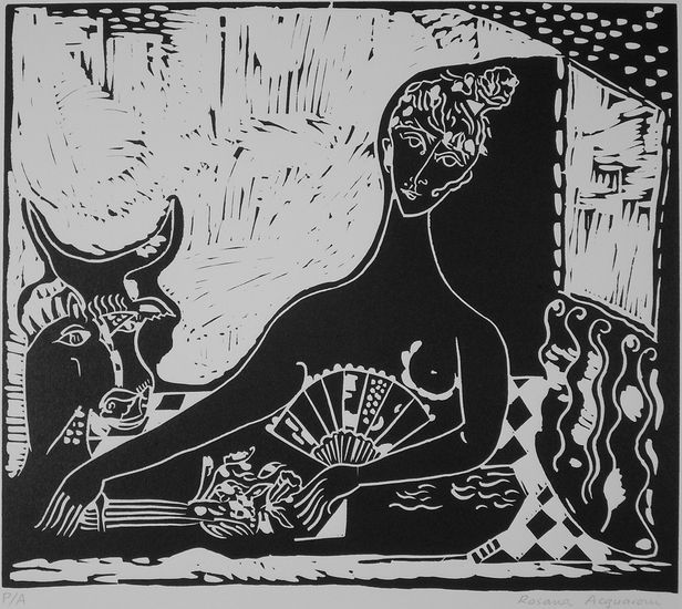 Homenaje a Picasso Linocut