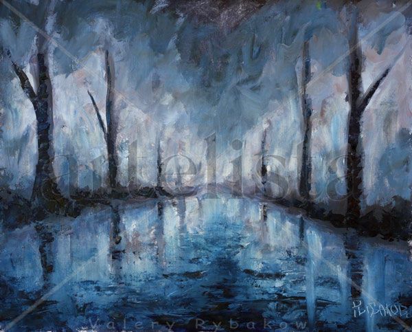 Painting palette knife: The taste alone. Artist Valery Rybakow www.Rybakow.com