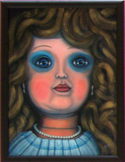 Muñeca objeto moda-cosmética Acrylic Canvas Portrait