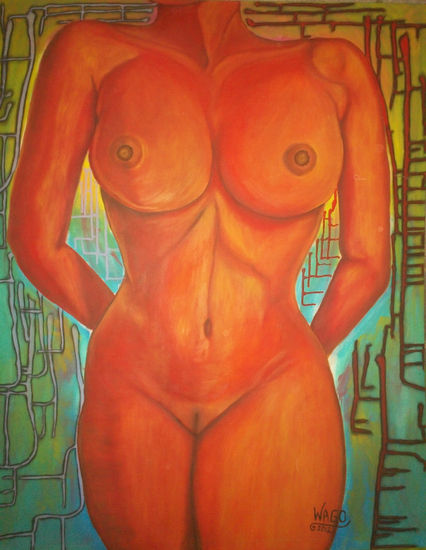 Crepuscular Mixed media Canvas Nude Paintings