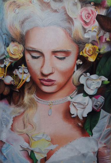 Renacimiento Pastel Panel Portrait