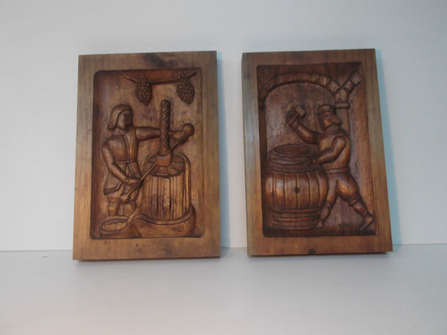 RETABLOS vi9natero y tonelero. Wood Figurative