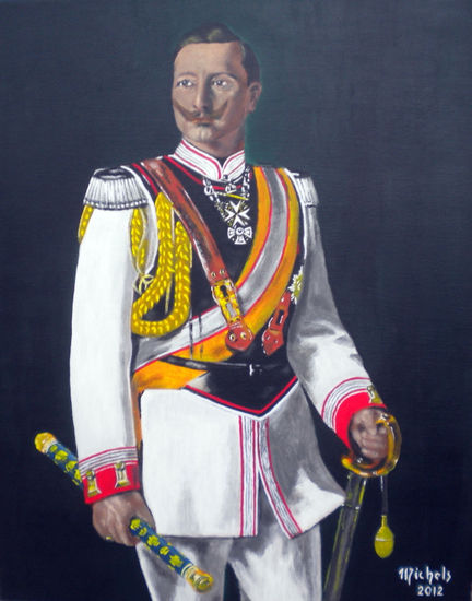 Wilhelm II. Acrylic Canvas Portrait