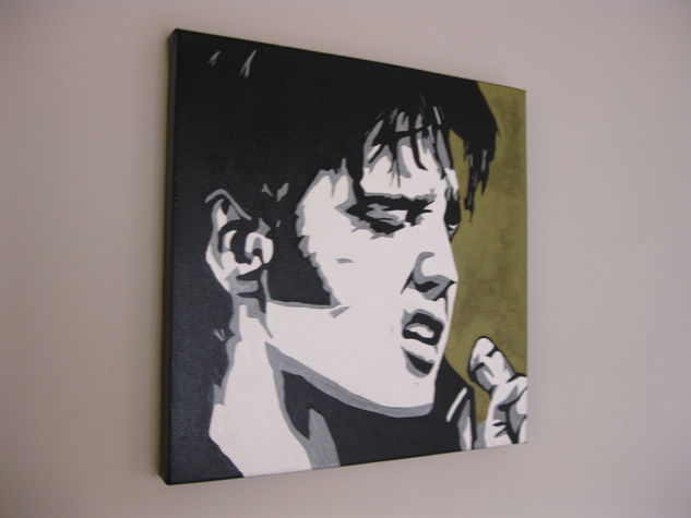 ELVIS PRESLEY POP ART Óleo Lienzo Otros