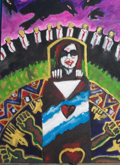 vida en un funeral Acrylic Canvas Portrait