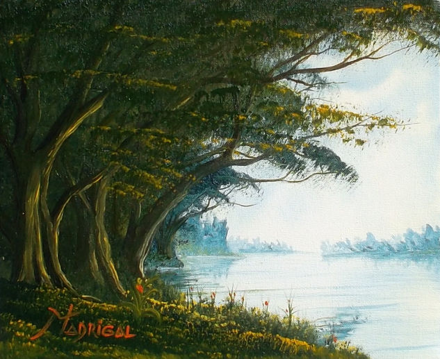 Lago de primavera Oil Canvas Landscaping