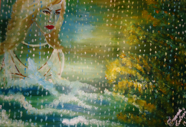 LLUVIA DEL SILENCIO Oil Card Landscaping