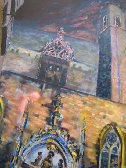 Iglesia de sant jus y pastor en barcelona Acrylic Canvas Others