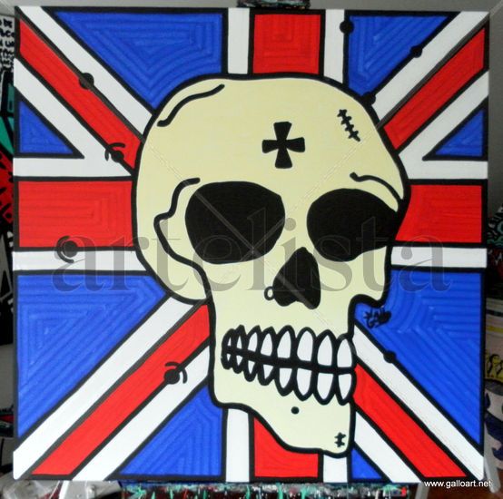 CALAVERA NO CHILLA Acrylic Canvas Figure Painting