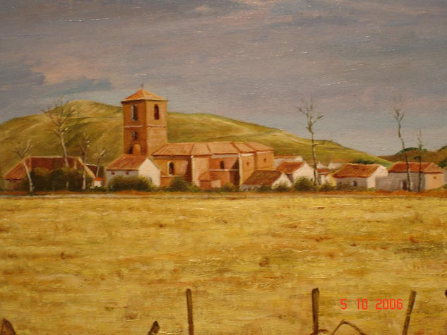 viloria de rioja Óleo Tabla Paisaje