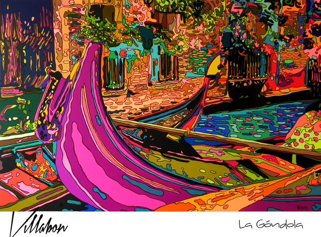 CARLOS VILLABON LA GONDOLA Acrylic Canvas Landscaping