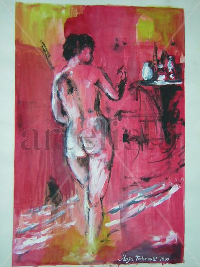 1st of may again Gouache Cartulina Figura