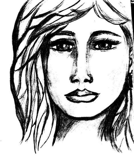 rostro joven Charcoal