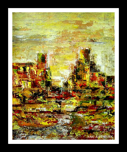 Mount Town Acrylic Paper Landscaping