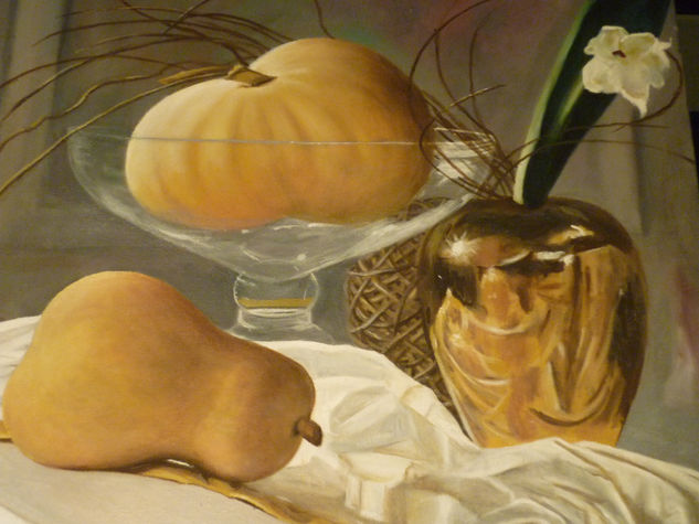 Calabazas y reflejos Oil Canvas Still Life Paintings