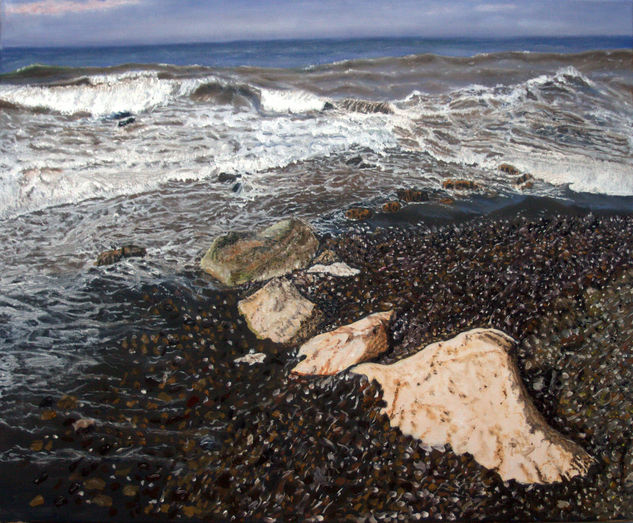 PIEDRAS Y SAL Óleo Lienzo Marina