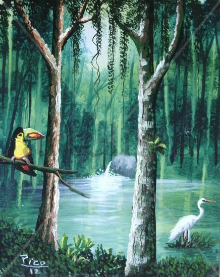 RAINFOREST DE COSTA RICA. Oil Canvas Landscaping