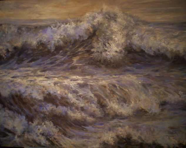 " OLEAJE " Oil Panel Marine Painting