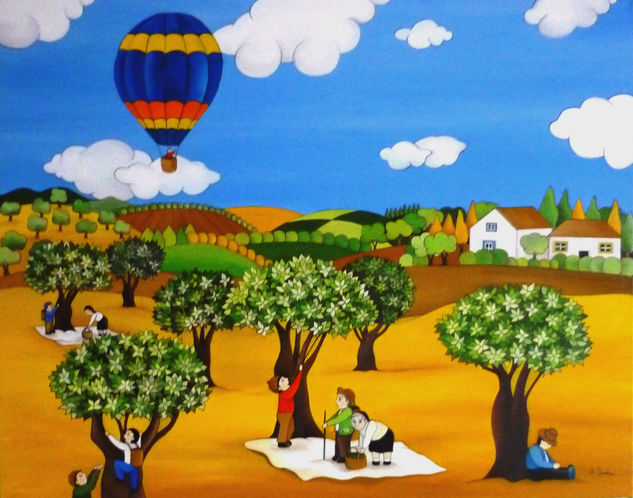 Campo de olivos Oil Canvas Landscaping