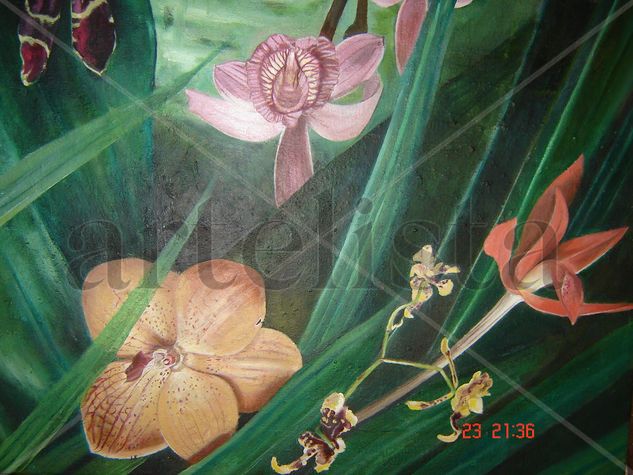 Flores de selva Oil Canvas Floral Painting