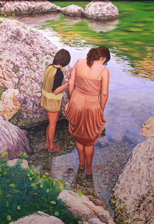 los pies en el agua