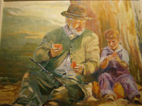 Abuelo con niño