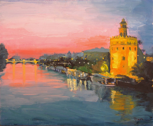 Torre del Oro Oil Canvas Landscaping