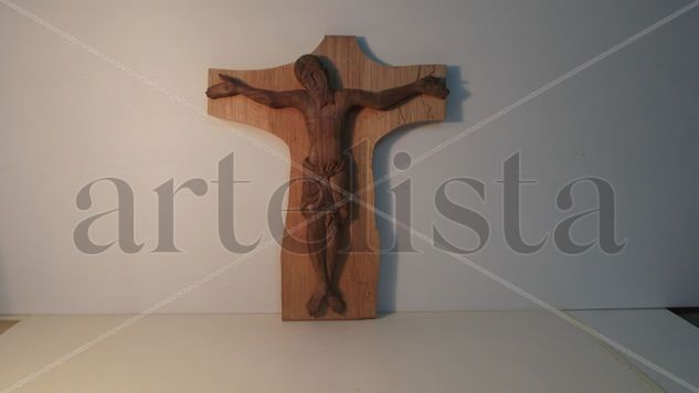 cristo en la cruz Wood Figurative