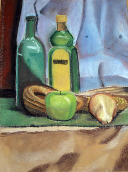 Bodegón IV Pastel Paper Still Life Paintings