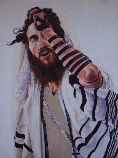 Shema Yisrael Oil Canvas Figure Painting