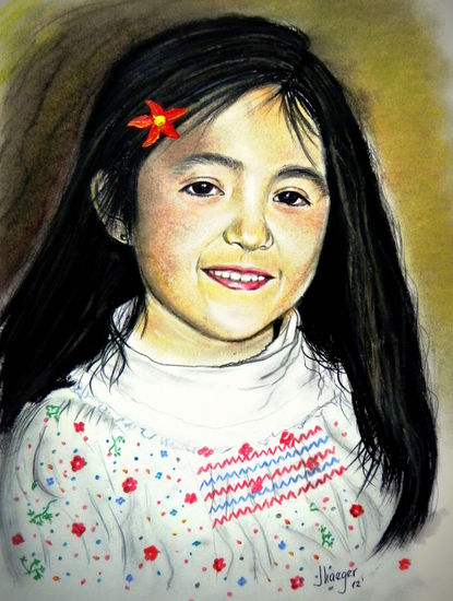 Emilia Pastel Paper Portrait