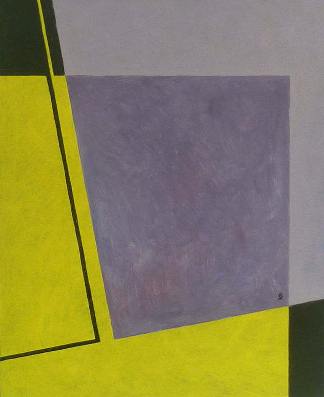 SERIE. ABSTRACTO GEOMÉTRICO Composición AZUL AM-TRAZO 60x50