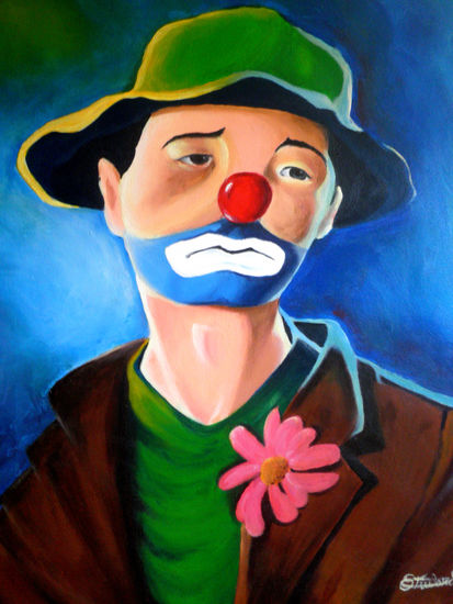 Payaso Acrylic Canvas Portrait