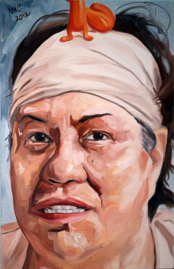 Mi Tía rosa Oil Canvas Portrait