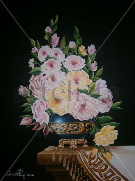 Búque de rosa sobre...