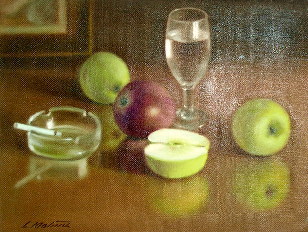 Manzanas Oil Panel Still Life Paintings