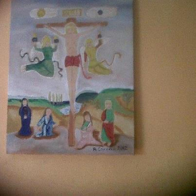 JESUS CRUCIFICADO Oil Canvas Landscaping