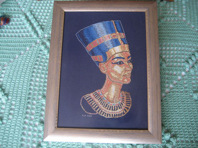 Cuadro punto de cruz - Nefertiti Others Textile Portrait