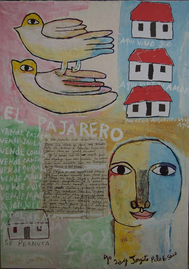 el pajarero Mixed media Canvas Others