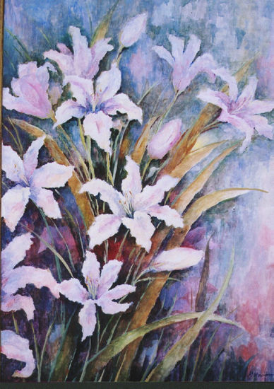 Caricias Oil Canvas Floral Painting