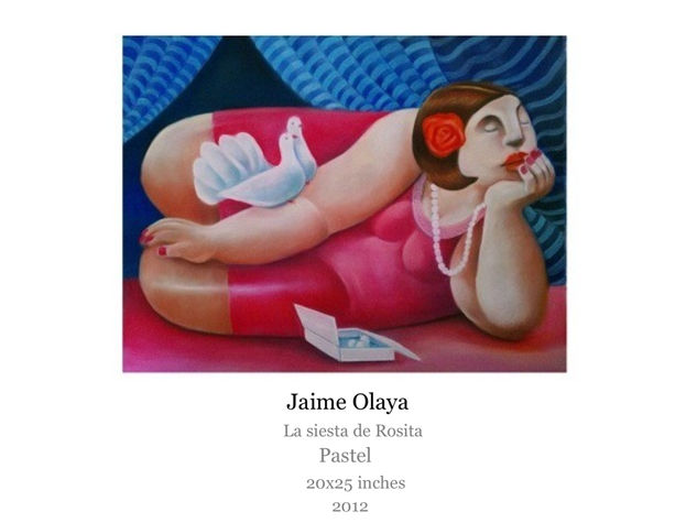 La siesta de Rosita Pastel Paper Figure Painting