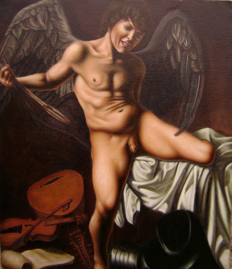 amor victorioso de carabaggio Oil Canvas Figure Painting